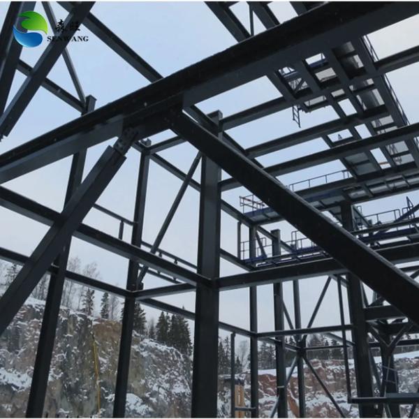 Interior view showing structural components