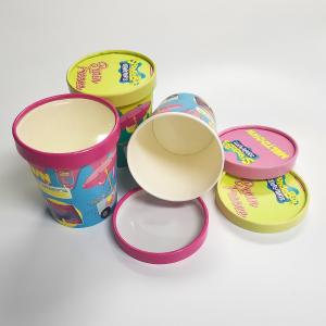 Quality Kraft Paper Single Wall Ice Cream Cup Biodegradable 7oz 32oz for sale