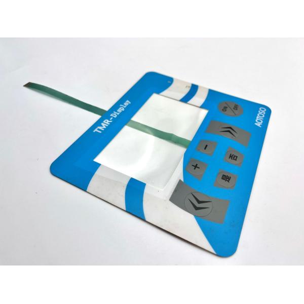 Back Tinted LCD Window Polyester Membrane Keypad With Adhesive Layer