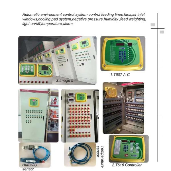 Complete Automatic Poultry Farm Equipment Broiler Chicken Cage T607 Controller