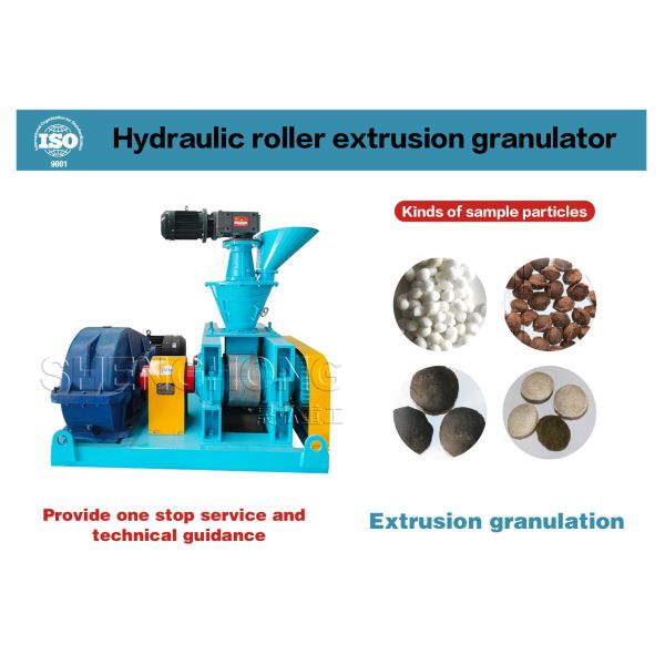 22KW Carbon Steel Double Roller Granulator for Fertilizer with 1-4 t/h Capacity