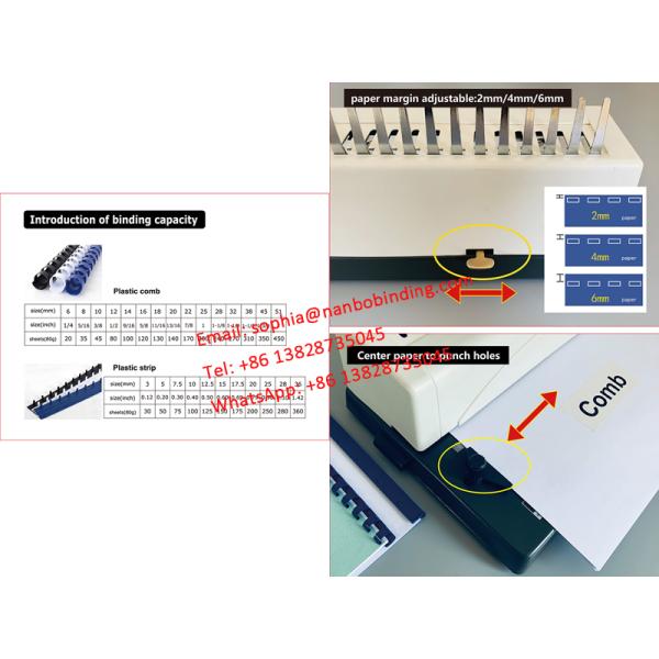 21 Holes Comb Binder For 250 Sheets A4 Size Paper