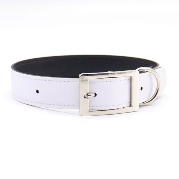 PU Leather Sublimation Dog Collar Blanks With Adjustable Quick Release Buckle For Puppy Personalized Pet Collar