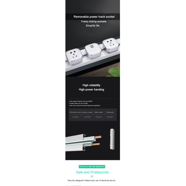 Universal Desktop Kitchen Wall Sockets Power Track And Extension Plug