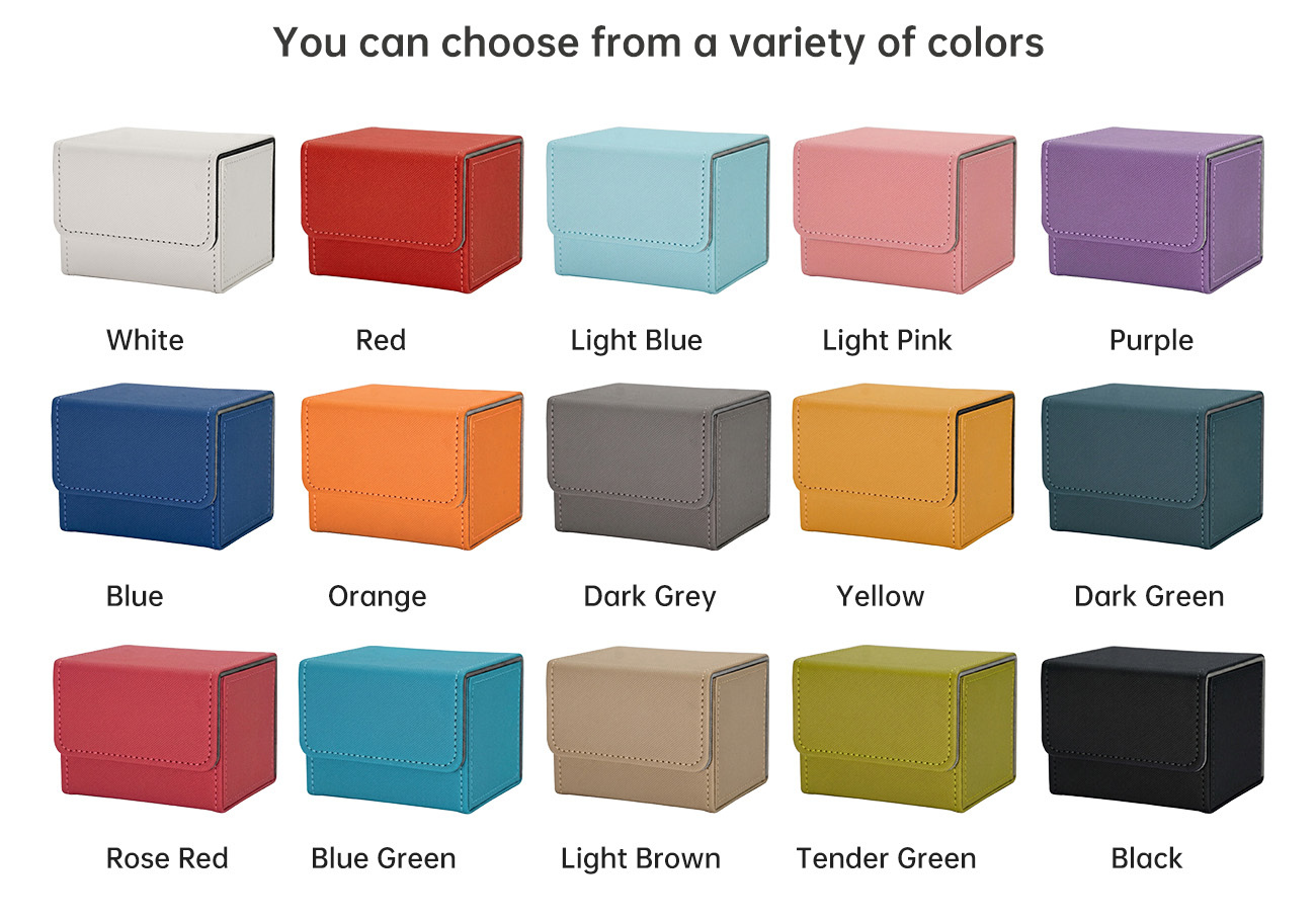 Luxury Custom Deck Box PU Leather 3.95inch Mtg Multi Deck Box