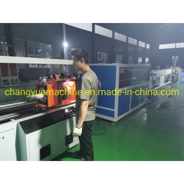 High Output PVC UPVC Drainage Water Supply Pipe Extrusion Line Making Machine / Twin Conical Screw Extruder