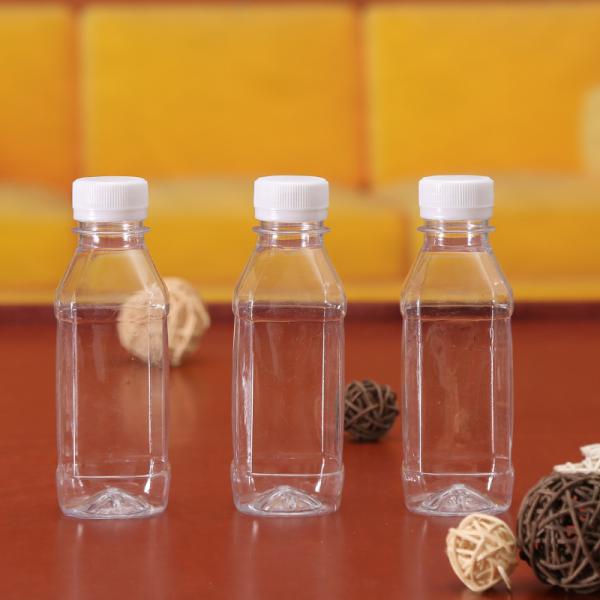 28MM CLEAR ODM 8OZ PLASTIC BEVERAGE BOTTLE WITH LIDS