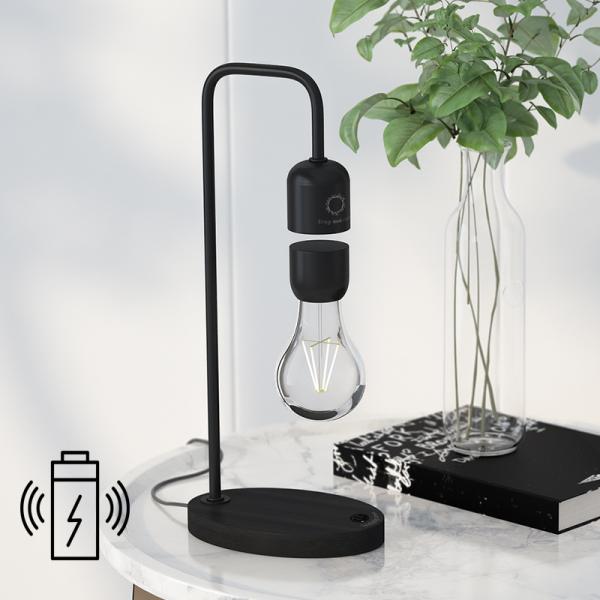 Magnetic Levitating Floating Wireless LED Light Bulb with Wireless Charger for Desk Lamp Home Room Office Decor Unique G