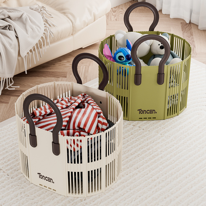 Multi-Functional Portable Foldable Laundry Basket PP Material Wall Storage Basket