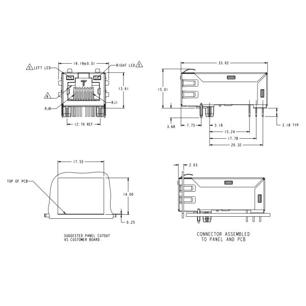 1-1840727-6 1000BASE-T Integrated Connector Module Current Product