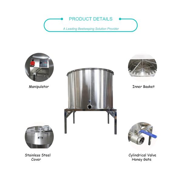 48 Frame Dadant Electric Honey Extractor With 107.8cm Barrel Diameter