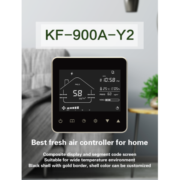 Wall Mount WiFi Digital Ventilation Controller Panel For HRV ERV Systems