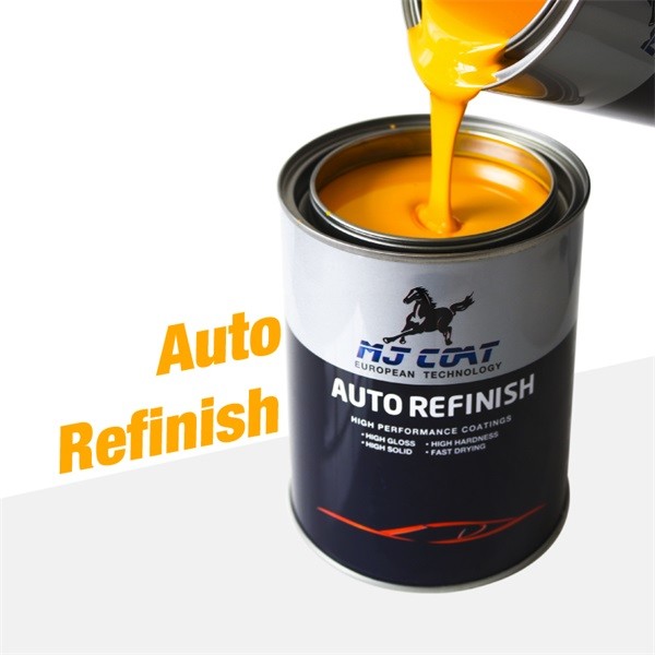 ODM UV Resistant Clear Coat Automotive High Fullness Metallic Orange Paint For Cars