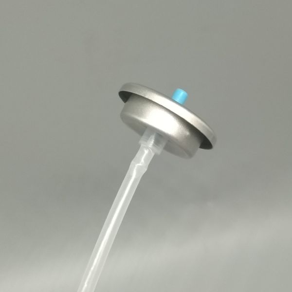 Side view of One-inch Powder Spray Valve with measurement scale