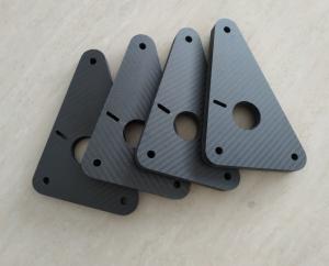 Quality Custom made CNC cut carbon fiber laminate sheet plates  Make to order carbon fiber machined parts for sale