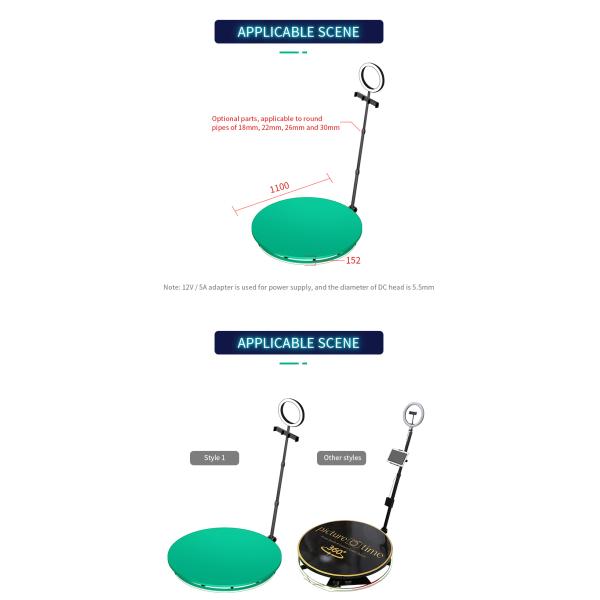 Automatic Video 360 Degree Photobooth With Metal Enclosure