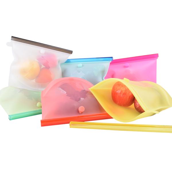 1.5L Sandwich Preservation Silicone Food Pouches Reusable Food Storage Bags