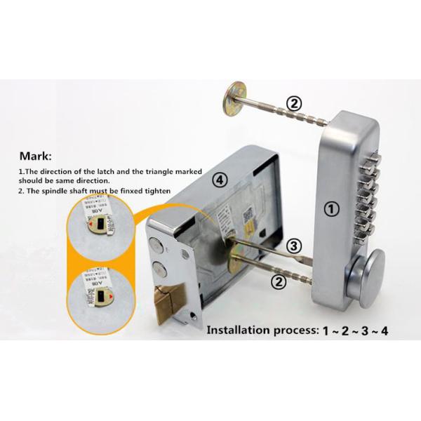 Keyless Mechanical Doorlock Easy To Use Push Button Entrance Lock