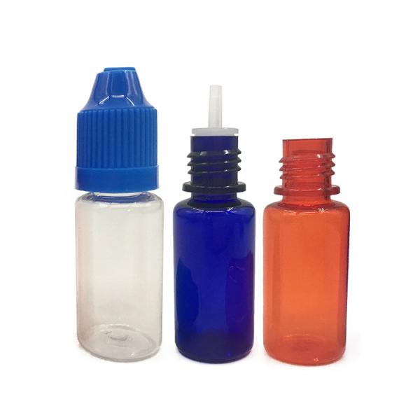 Transparent 10ml 15ml 30ml 60ml 80ml 100ml PET E Liquid Bottle With Customized Logo Screen Printing