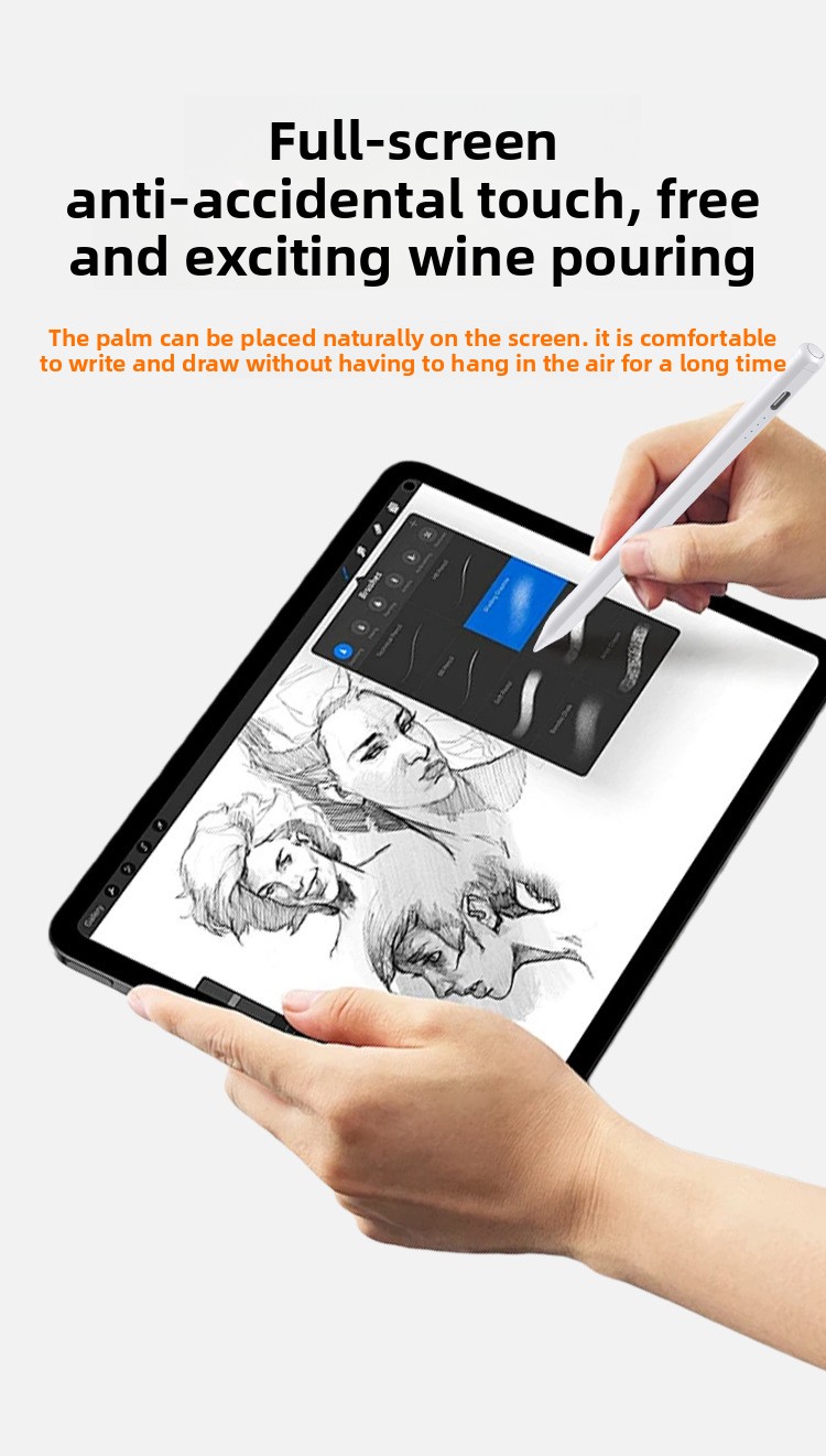 Plastic Pencil Capacitive Pen Tip Replaceable Universal Magnetic Touch Screen Writing Pen