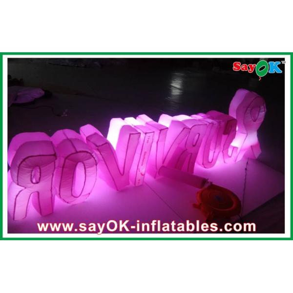Party Nylon Cloth Red Inflatable Decoration / Inflatable Letters