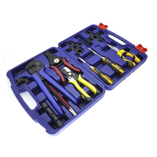 2.5 - 6mm2 Wire Crimping Tool Kit With 5 Interchangeable Jaws Wire Striper Cutter