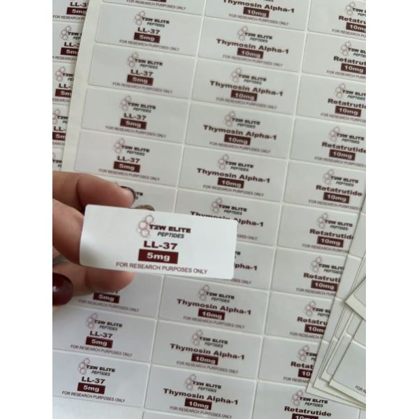 Professional peptide vial label design example 4