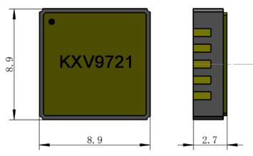 Optional Filtered Digital Quartz MEMS Gyroscope Chip Rate Range ±400°/s Coss-axis Sensitivity CSr ±5%