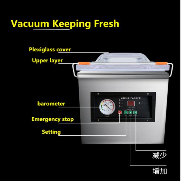 200W Sealing Power 260mm Desktop Single Chamber Vacuum Packing Machine for Benefit