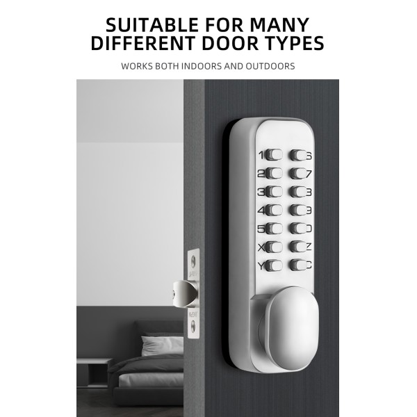 Third Generation Button Mechanical Password Lock No Need to Open Lock to Change the Password Keyless Waterproof Household Lock