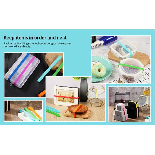 Custom Silicone Bracelets Durable Flexibility Fixed Book Boxes Bottle Pot Rubber Band