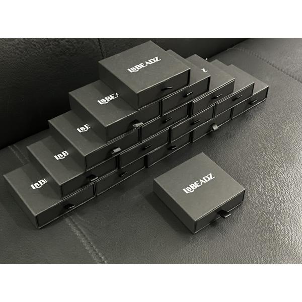 Customized Black Paper Drawer Necklace Box