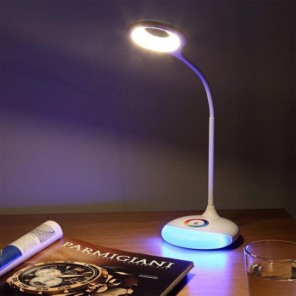 Dimmable Rgb Led Desk Lamp Touch Control 360° Angle Adjustable Portable Design