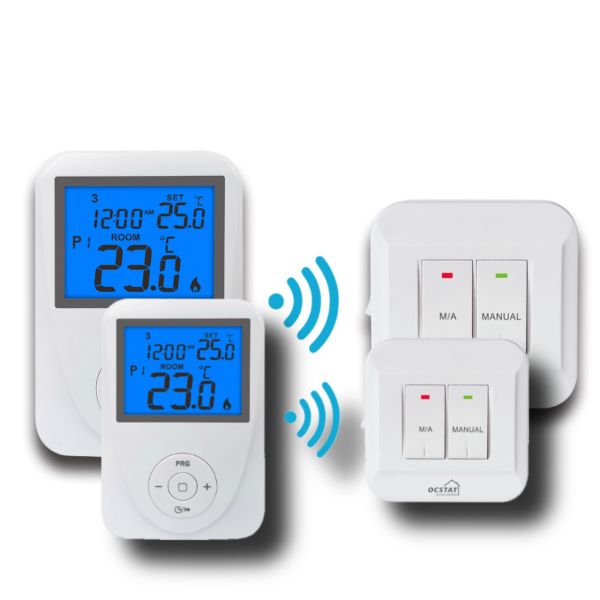 Anti-Flammable PC ABS Programmable Thermostat Wireless Operating Frequency 868MHZ Temperature Controller Suitable For Commercial HVAC