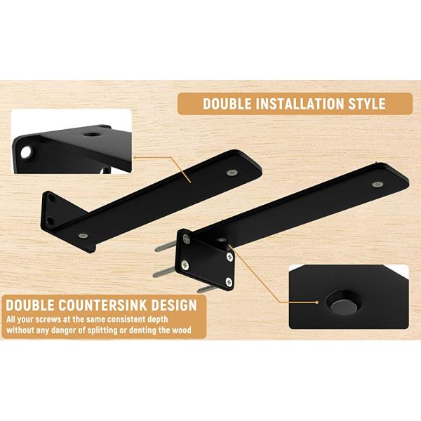 Wall Mounted Floating Shelf Bracket for Shelves Flexible and Durable Functionality