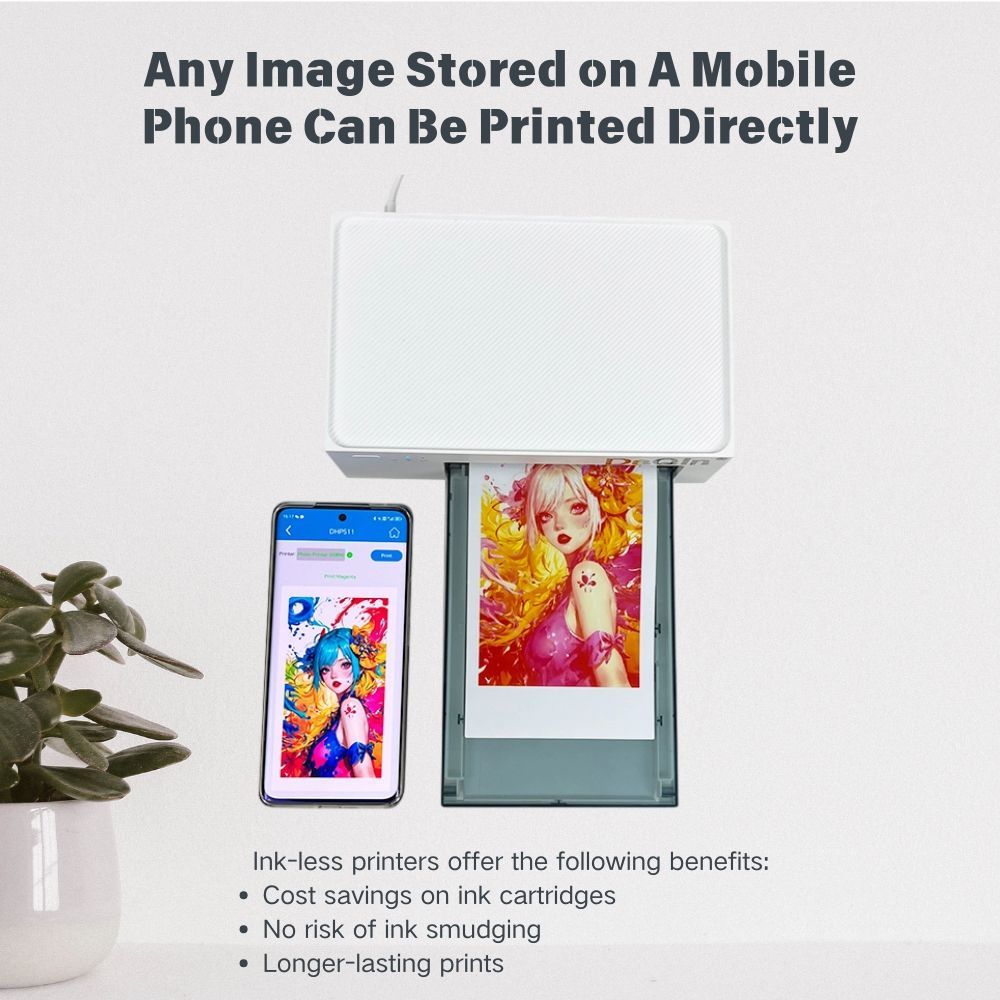 Daqin Inkless Mini Portable Custom Smart Printer for Phone Back Skin Stickers