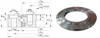 Internal teeth 013.20.415 Slewing Ring Bearing Light Size And Thin Section