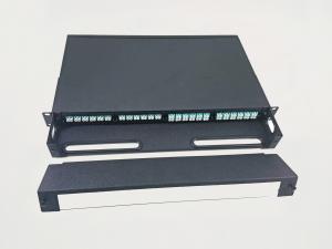 China 96 Cores 1U MPO Patch Panel Enclosure 4 bays wide 24 LC ports MTP Cassette Adaptors on sale