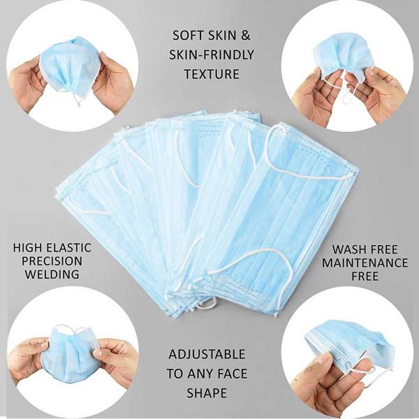blue Layers Ffp2 Face Mask Disposable Non Woven Face Mask