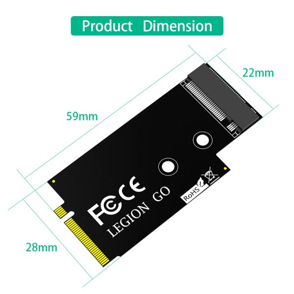 New Version M.2(NGFF) NVME M-Key SSD Adapter Legion Go Handheld Conversion