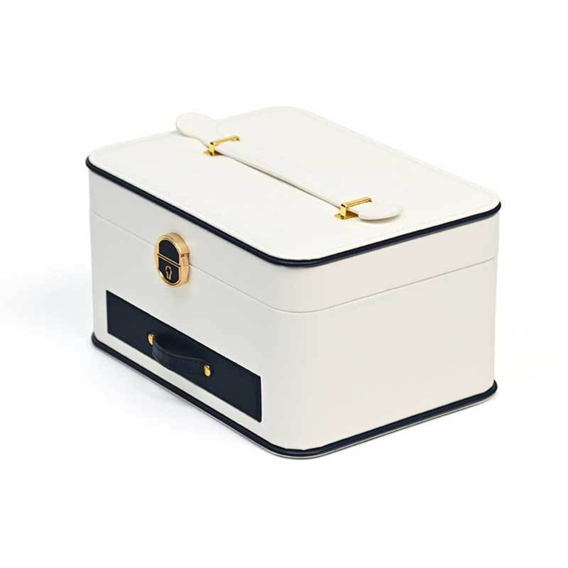 Premium Customizable PU Leather Jewelry Box with Mirror