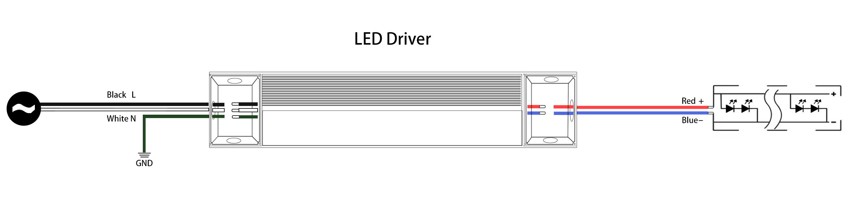 300W High Efficiency LED Driver with Single Phase Output for Reliable Power Supply