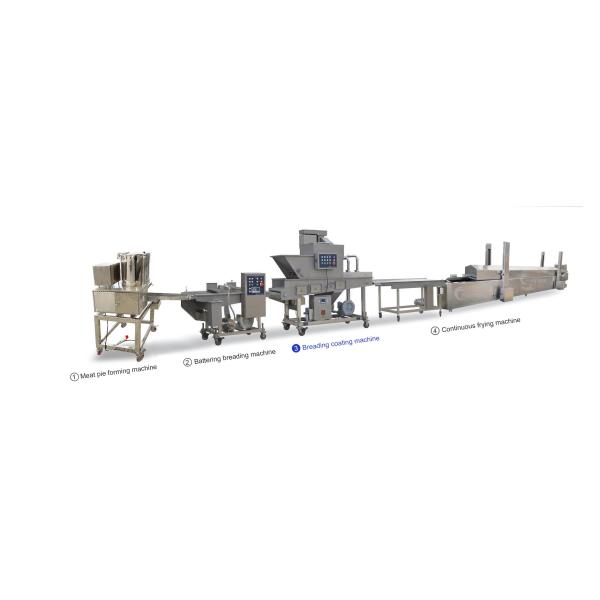 Automatic Continuous Frying Machine Chicken Battering Breading Coating