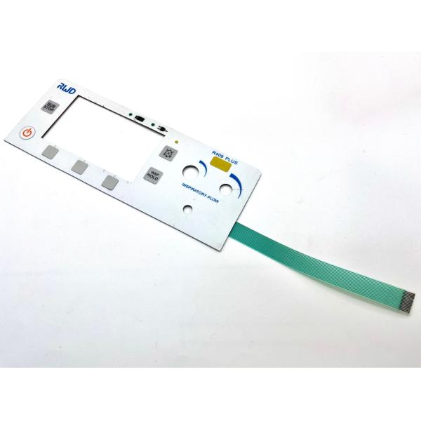 One Clik Button Embossed One Button Membrane Switch With Flexible Copper Cable