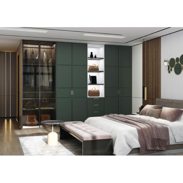 Customization Size and Configuration Laminate Finished Wardrobe Doors Featuring Hinge Door Opening Type Designed for Space Management