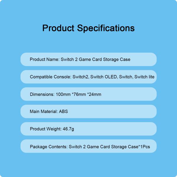 Double-Layer 24 Slots Transparent Game Card Case for Nintendo Switch 2