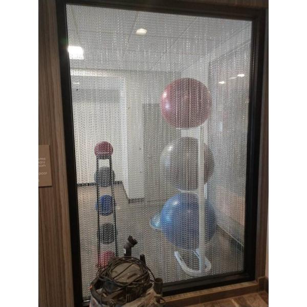 Colorful Chain Link Curtain / Kitchen Window Curtains Rust Resistance