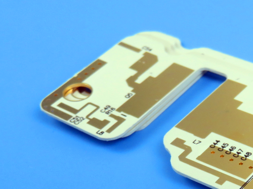 Double-Sided RO3010 PCB on 10mil Laminate with Immersion Gold