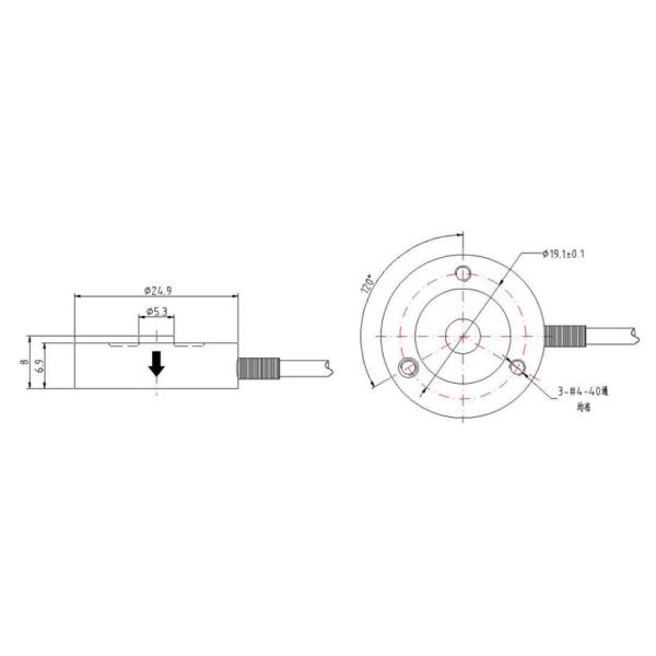 Button Type Miniature Compression Load Cell , Stainless Steel Load Cell Force Measurement