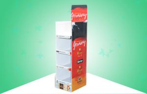 Quality Heavy-duty 4 Sheves Pop Cardboard Display Stands Promoting Beer Drinks etc for sale